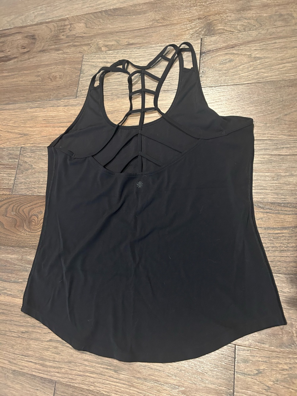 Athleta Black Strappy Back Tank Top - Picture 2 of 2